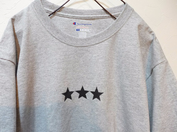 <追加制作>　Champion X  a look on books 3star Tee　<3starC>　gry 2枚目の画像