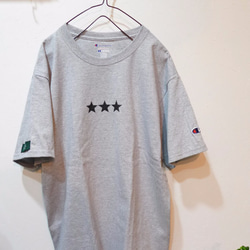 <追加制作>　Champion X  a look on books 3star Tee　<3starC>　gry 5枚目の画像