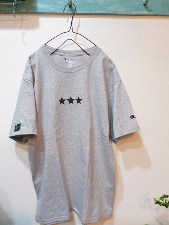 <追加制作>　Champion X  a look on books 3star Tee　<3starC>　gry 5枚目の画像