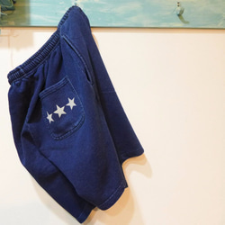 送料無料（再制作）indigo sweat star shorts　<onth> 2枚目の画像