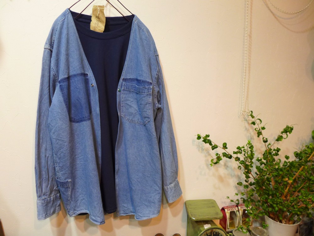 グレッグローレン リメイク シャツ カーディガン デニム チェックシャツ 2 グレッグローレン リメイク シャツ カーディガン デニム