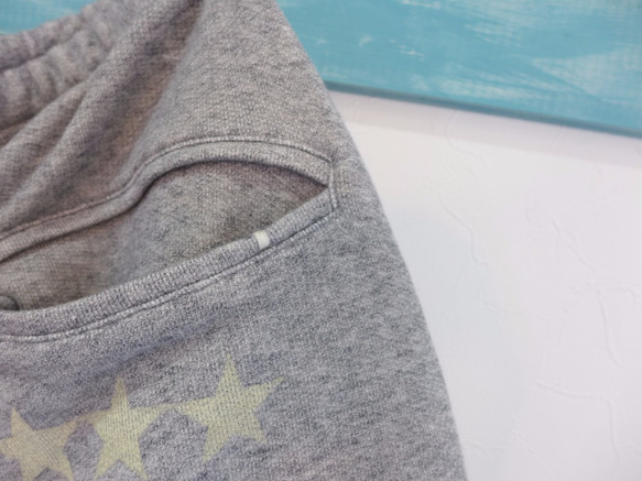 a look on books sweat star shorts　<onver> gry 5枚目の画像