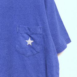 ライトインディゴ　L.indigo  one star stitch pocket Tee　<oscar> 8枚目の画像