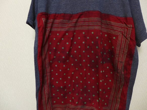 alookonbooks リメイク　over dye old bandana　Tee  <cuvil> M 4枚目の画像