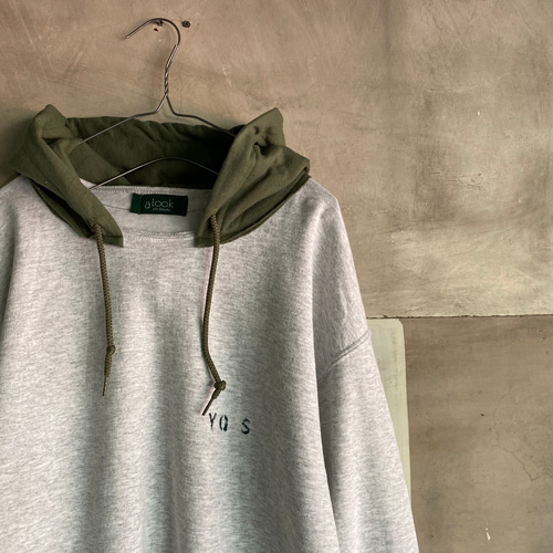 し*も様 60s 後付けパーカー リメイク スウェット フェード remake リメイク 後付けスウェットパーカー <osd> パーカー a look on