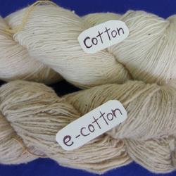 e-cotton(eco＋cotton)手紡ぎ糸かせ　生成り 4枚目の画像
