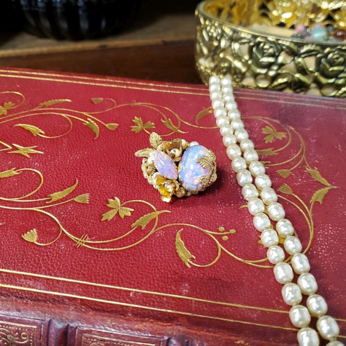 小さな星たちシリーズ・Wオパール〗アンティーク ヴィンテージ