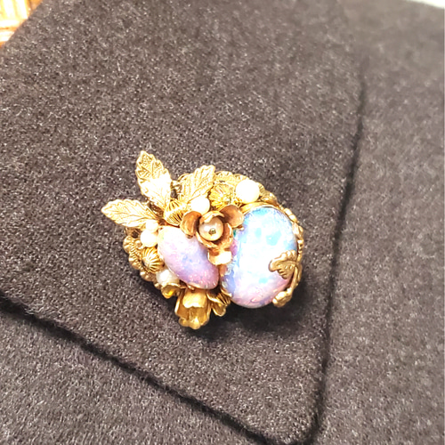 小さな星たちシリーズ・Wオパール〗アンティーク ヴィンテージ