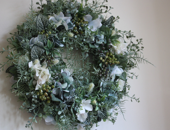 【再販×7】〜Light blue 紫陽花Wreath〜 1枚目の画像