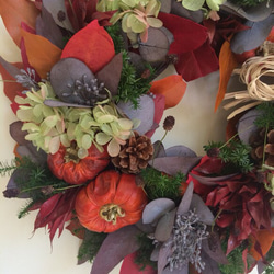 《たくさんの再販》〜ハロウィンオータムリース〜 Halloween Autumn wreath 3枚目の画像