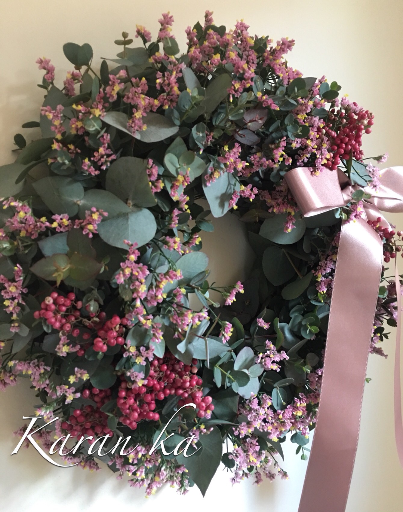 《たくさんの再販》〜Freshユーカリ&ピンクスターチス wreath〜