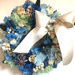 【再販】～プリザープトリース Blue Wreath〜 3枚目の画像