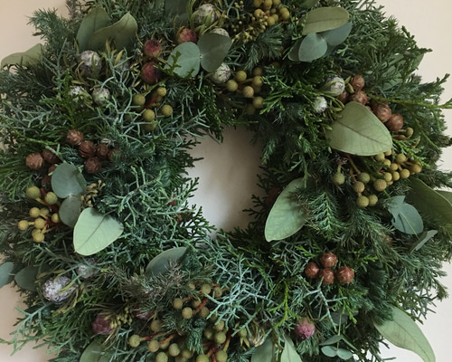 購入不可クリスマスリース クリスマス輸入リースLサイズ クリスマスリース 玄関 クリスマス