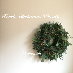 【今季ラスト1点】〜Fresh クリスマスリース green〜 3枚目の画像