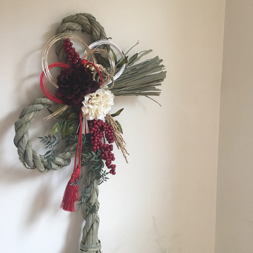 【専用】2026年お正月飾り✼しめ縄リース✼和モダンしめ縄 【コンパクトサイズ】 専用】2026年お正月飾り✼しめ縄リース✼和モダンしめ縄 【コンパクト