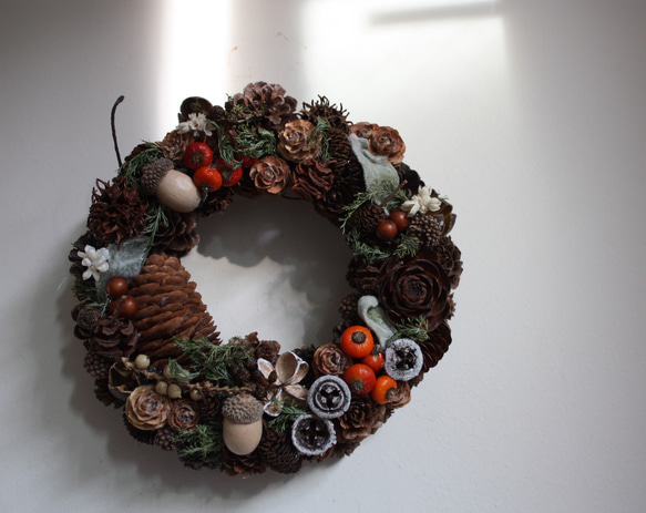 【再販×3】たくさんの実物　クリスマスリース〜Pinecone Wreath〜 6枚目の画像
