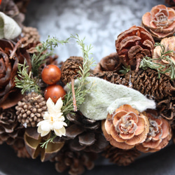 【再販×3】たくさんの実物　クリスマスリース〜Pinecone Wreath〜 8枚目の画像