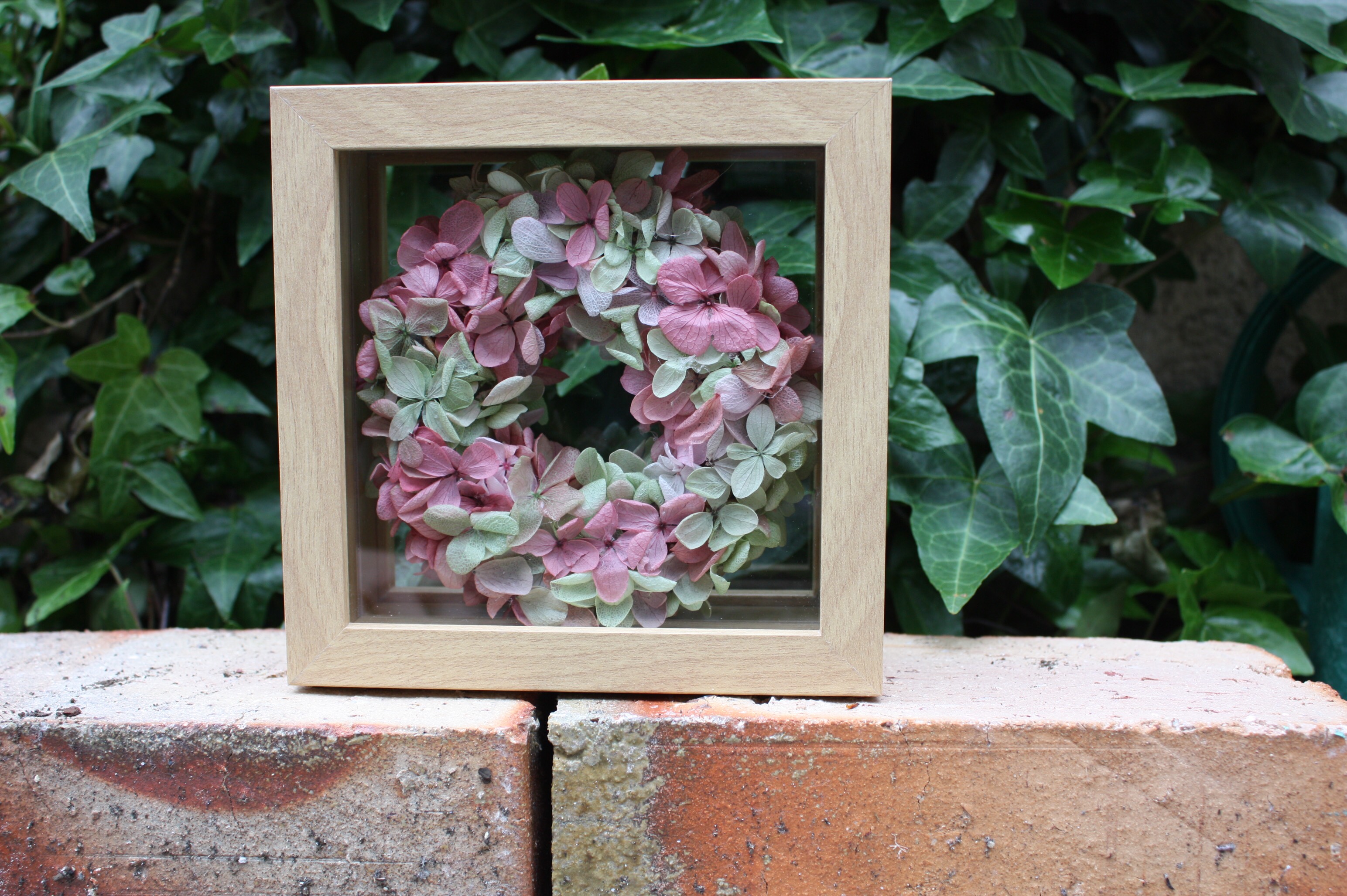 再販〜ぷっくりリースinフレームBOX mauve pink ver【Ｓ】