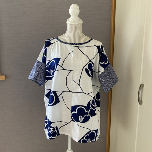 浴衣リメイク】椿のチュニックブラウス・Tシャツ ブラウス Plod-Plod  