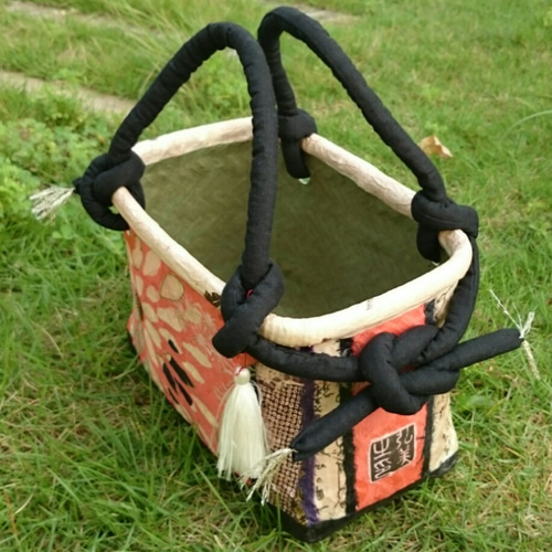 一閑張り】菊模様と牡丹柄のかごバッグ かごバッグ Plod-Plod！ 通販