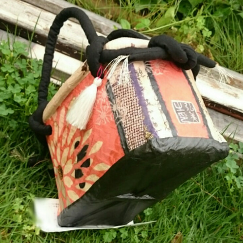 一閑張り】菊模様と牡丹柄のかごバッグ かごバッグ Plod-Plod！ 通販