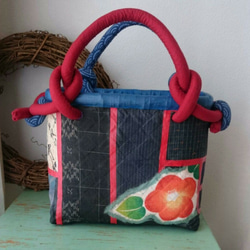 一閑張り】菊模様と牡丹柄のかごバッグ かごバッグ Plod-Plod！ 通販