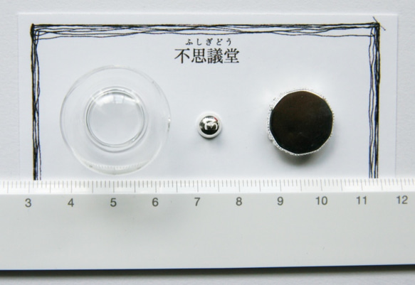 ガラスドームパーツ -シルバー(銀)- 1個セット GD6-SV-1 3枚目の画像