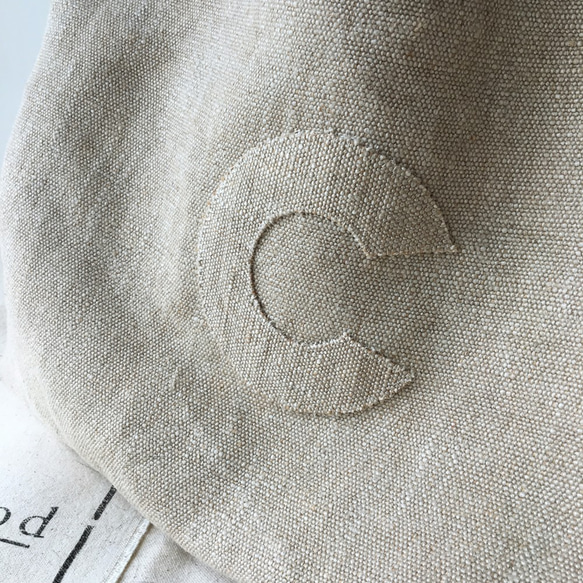 Linen AlphaBAG 粗麻(小)側背手提兩用布包 | 自選專屬字母 第5張的照片