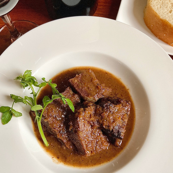 牛 ほほ肉 赤ワイン 煮込み 柔らか コラーゲン 牛肉 メイン  レストランの味 簡単レシピ イタリアン 母の日 5枚目の画像