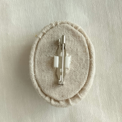 ラッピング無料《受注製作》刺繍ブローチ mimosa bouquet (ミモザ