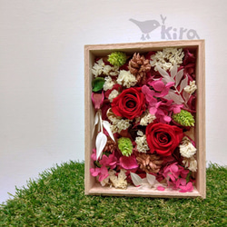 【kira‧珠寶盒裡的花】 花盒子 不凋花 潘朵拉紅玫瑰 第2張的照片