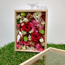 【kira‧珠寶盒裡的花】 花盒子 不凋花 潘朵拉紅玫瑰 第3張的照片