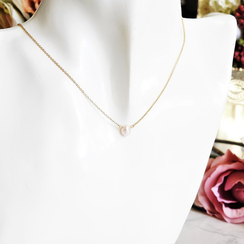 本物 淡水パール バロックパール と 14kgf の プチ ネックレス