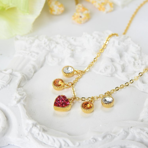 スワロフスキー】プリンセス の ような ヨーロピアン ネックレス 