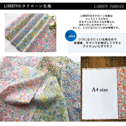 リバティ【カットクロス】生地「パステルＤ」5種セット　はぎれ　布　綿　LIBERTY 5枚目の画像