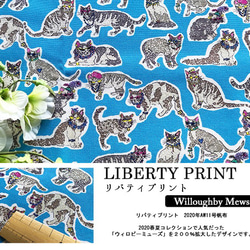 リバティ 【11号帆布】 ウィロビーミューズ（30cm単位） 生地　布　綿　ファブリック　通園バッグ　レッスンバッグ 2枚目の画像