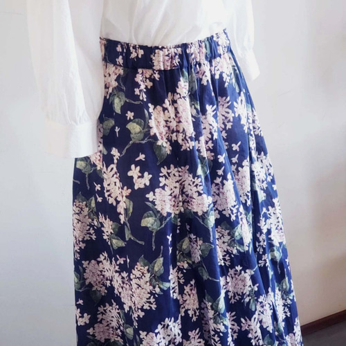 リバティ スカート 14枚ハギスカート ＜アーカイブライラック  