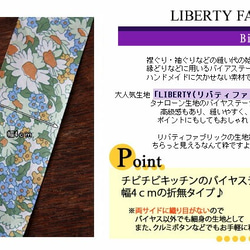 リバティ【バイアステープ】　ウィエウトシャー・スプリング　幅4ｃｍ　3ｍカット済　バイヤス　LIBERTYbias516 3枚目の画像