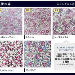 リバティ【カットクロス】生地「天使の花」5種セット　はぎれ　布　綿　LIBERTY 3枚目の画像