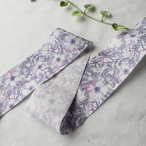 リバティ【バイアステープ】 別注 メイモリス アッシュモーヴ 紫 幅  