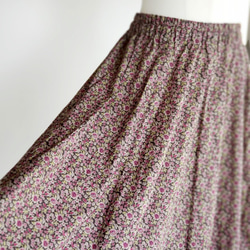 リバティ　スカート　１４枚ハギスカート　ジュディ　バーガンディー　フリーサイズ　洋服　綿　LIBERTY 10枚目の画像