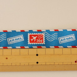 ★Air Mail」ＵＳＡ製刺繍リボン　usa-k18　幅22ｍｍ 5枚目の画像