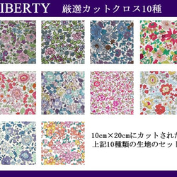 LIBERTY　厳選10種類カットクロス（10cm×20cm/10枚セット） 4枚目の画像