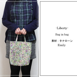 Libertyバッグインバッグ　Emily 3636163ZE（1個単位） 2枚目の画像