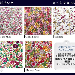 リバティ　ピンク　2020　カットクロス（LIBERTY FABRICS/５枚セット） 4枚目の画像