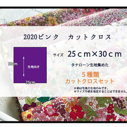 リバティ　ピンク　2020　カットクロス（LIBERTY FABRICS/５枚セット） 5枚目の画像