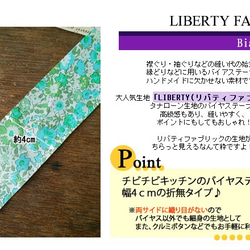 リバティ【バイアステープ】　ドラ　幅4ｃｍ　3ｍカット済　バイヤス　綿　LIBERTYbias116 3枚目の画像