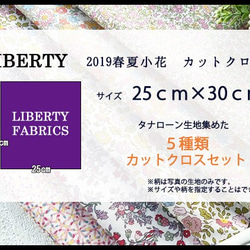 【販売終了】リバティ　2019春夏小花　カットクロス（LIBERTY FABRICS/５枚セット） 4枚目の画像