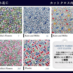 リバティ【カットクロス】生地「小花C」5種セット　はぎれ　布　綿　LIBERTY 4枚目の画像