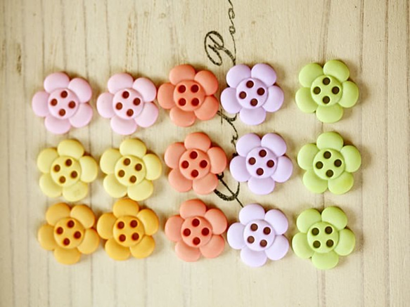 ★『Sew Cute Sherbert Flowers』JJボタン 4枚目の画像